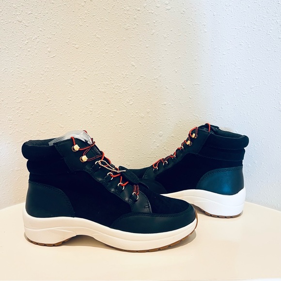 Ralph Lauren Women’s Hi Top Suede Black Hiker Sneakers Size 8.5 NEW - Picture 8 of 15
